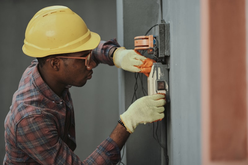 Trades professional on a service call